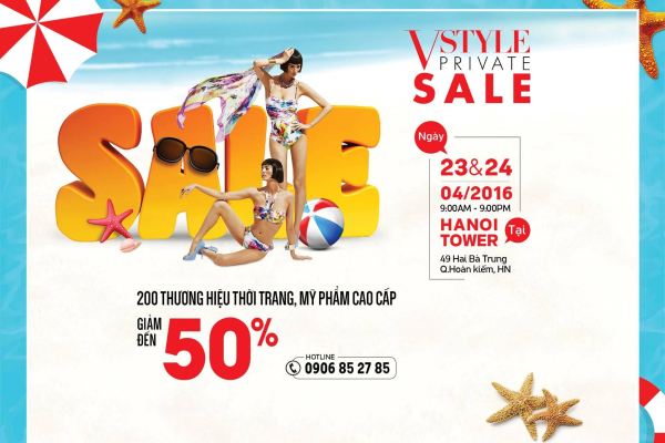 VStyle Private Sale giảm giá 50 - 80% cho tất cả 200 thương hiệu thời trang, mỹ phẩm - Ảnh 1