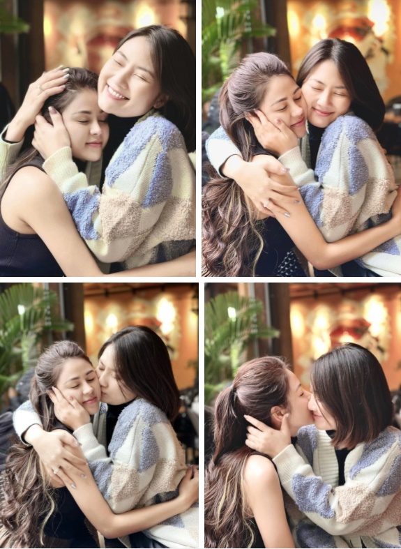 'Mẹ kế con chồng' Lương Thu Trang và Ngọc Lan ôm hôn thắm thiết khiến fan phải trêu chọc điều này - Ảnh 1