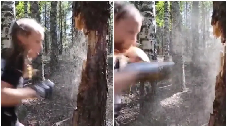 Bé gái 12 tuổi người Nga quật ngã cây với những cú đấm “chết người” - Ảnh 1