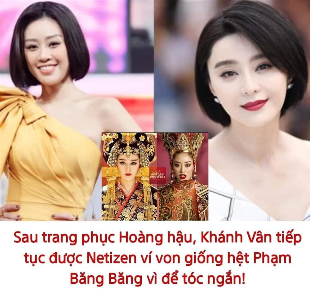 Được so sánh giống với Phạm Băng Băng, Hoa hậu Khánh Vân bị netizen mỉa mai nói: “Không có cửa” - Ảnh 3