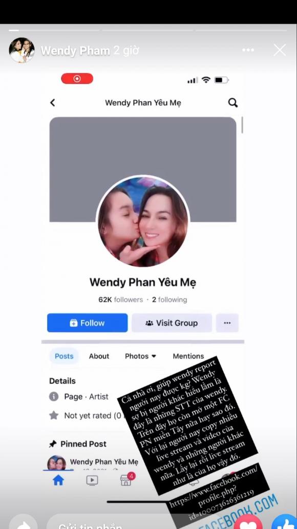 Con gái Phi Nhung bức xúc vì bị giả mạo Facebook với mục đích xấu - Ảnh 2