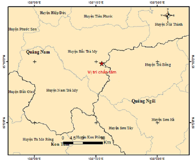 Rạng sáng, Quảng Nam liên tiếp xảy ra 2 trận động đất ở miền núi - Ảnh 1