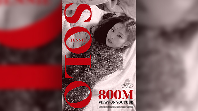 MV 'Solo' của Blackpink Jennie 800 triệu lượt xem, 'xô đổ' mọi kỷ lục trước đó của các 'đàn chị' sừng sỏ làng giải trí Hàn Quốc - Ảnh 1