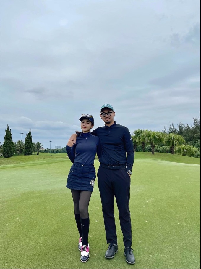 Thời trang đi chơi golf nổi bật của các cặp đôi Vbiz - Ảnh 8