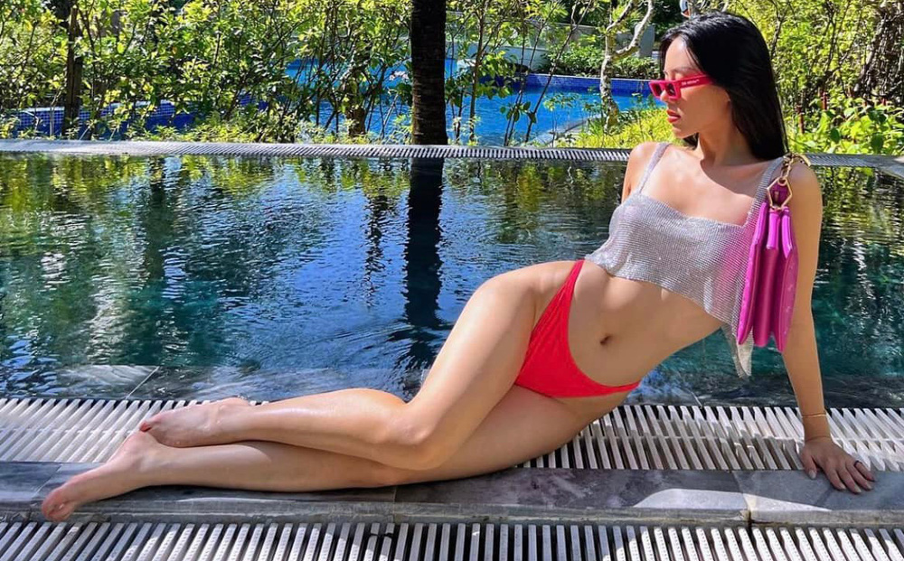 Khánh Linh 'The Face' gây ấn tượng với vóc dáng sexy khi diện bikini đầy màu sắc - Ảnh 6