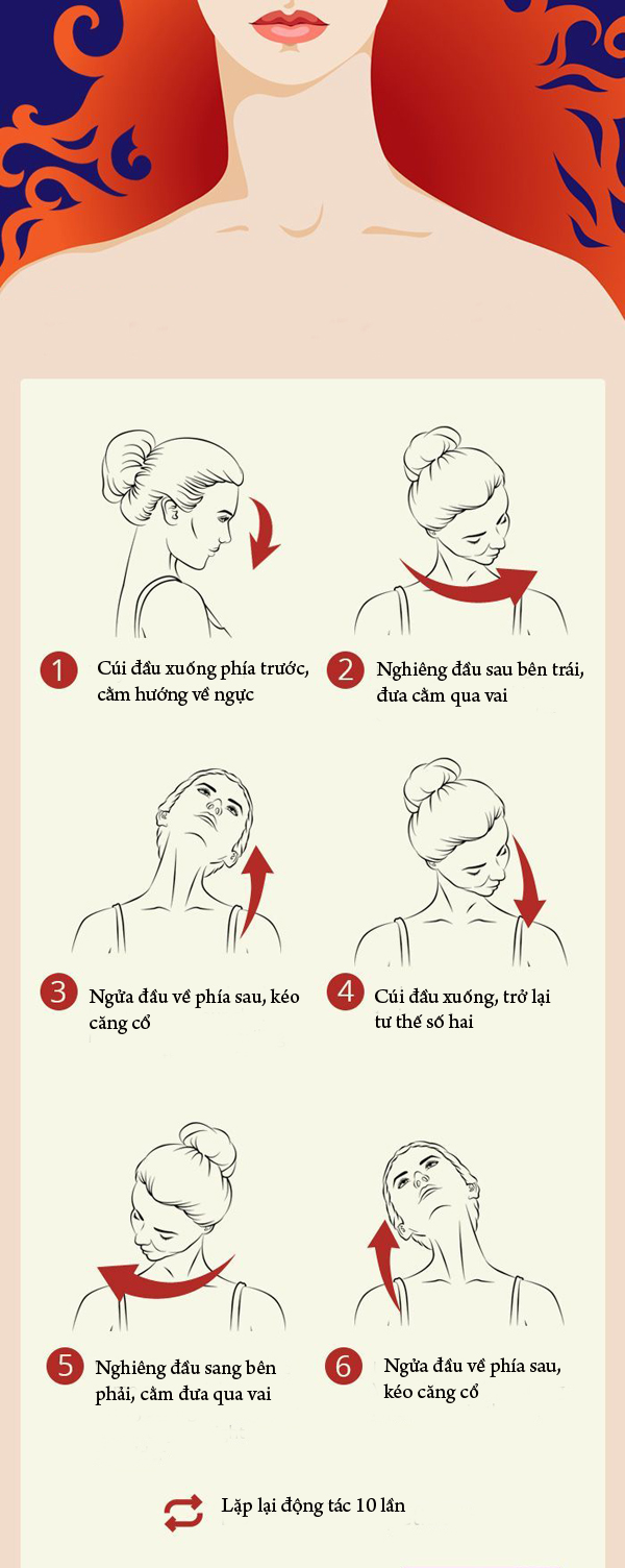 Bài tập đơn giản giúp chống nhăn vùng cổ, giảm đau vai gáy - Ảnh 1