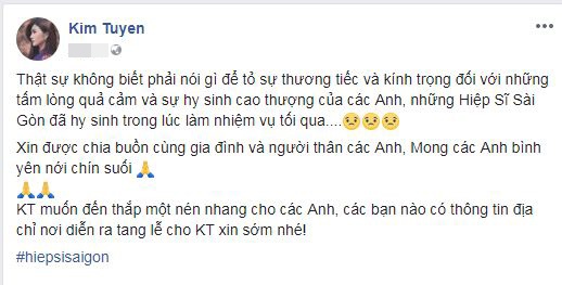 Sao Việt tiếc thương và kêu gọi giúp đỡ gia đình các hiệp sĩ tử nạn trong vụ cướp xe ở Sài Gòn - Ảnh 12
