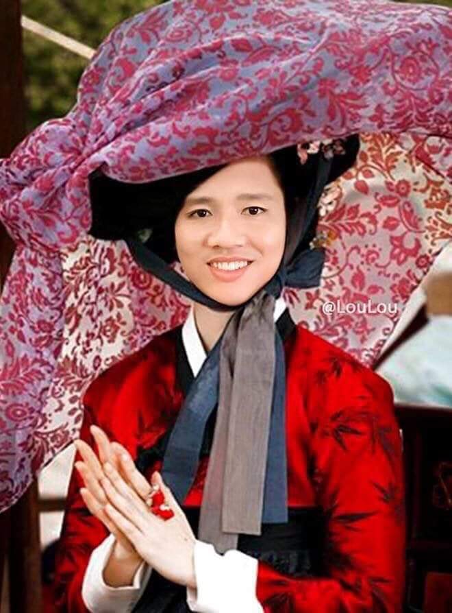 Cười ngất với loạt ảnh thầy trò HLV Park Hang-seo hóa thân thành mỹ nữ cổ trang Hàn Quốc - Ảnh 8