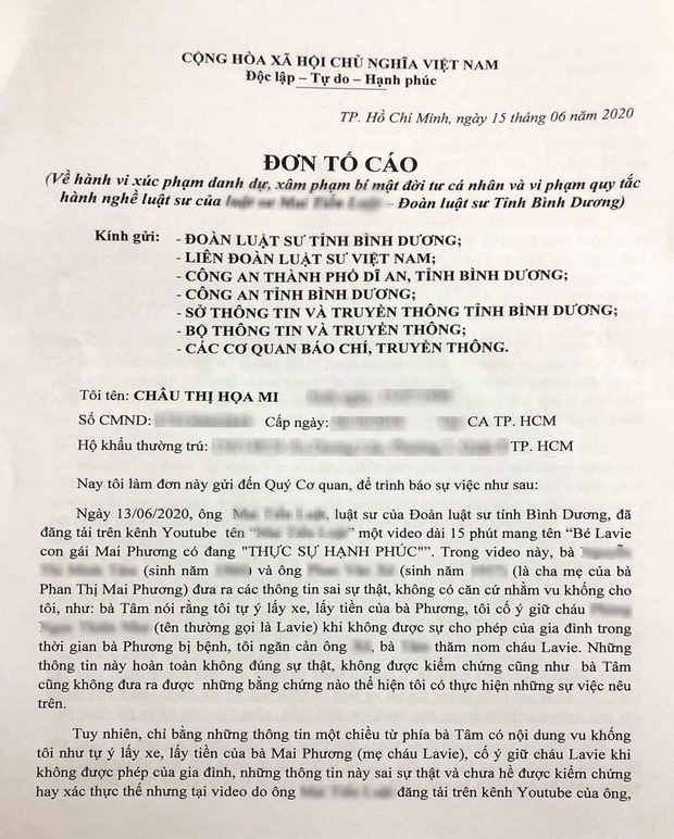 NÓNG: Bảo mẫu của con gái Mai Phương quyết kiện ngược bố mẹ cố diễn viên và luật sư, công khai đăng đàn đấu tố - Ảnh 3