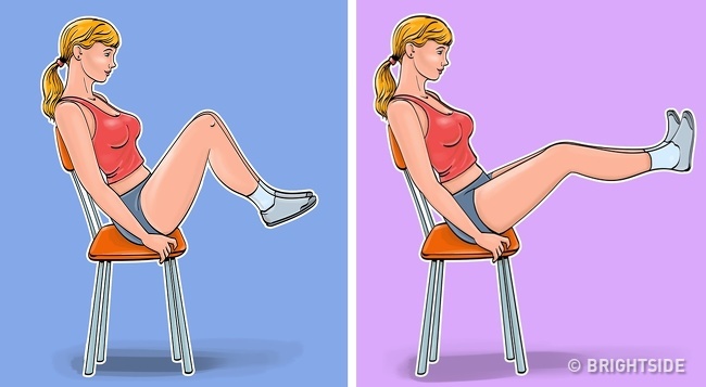 5 bài tập giảm cân, thon gọn vòng eo chỉ cần ngồi trên ghế cực kỳ phù hợp với phụ nữ văn phòng - Ảnh 5