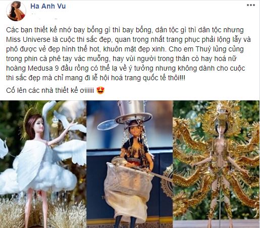 Siêu mẫu Hà Anh chê top 3 trang phục dân tộc cho Hoàng Thùy thi Miss Universe 2019 - Ảnh 2