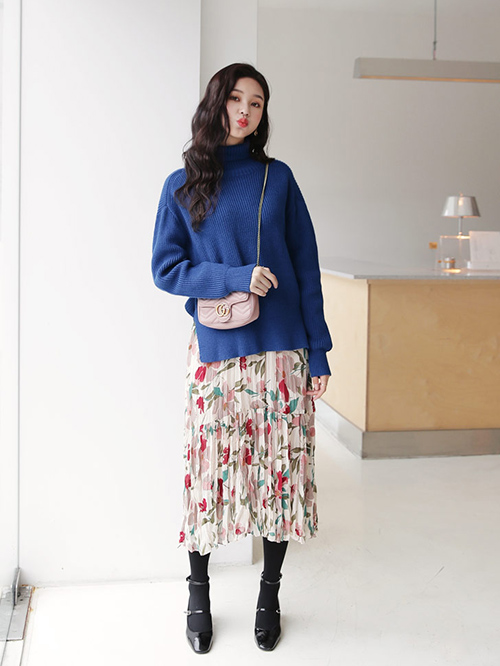 3 công thức mix chân váy dài - món đồ 'đỉnh' mùa đông của gái Hàn - Ảnh 7