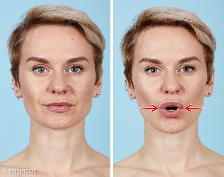 7 bài tập cho khuôn mặt làm nếp nhăn biến mất, làn da căng mịn giúp phụ nữ trẻ ra cả chục tuổi - Ảnh 3