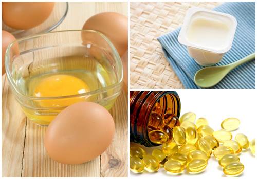Công thức sữa chua không đường, lòng đỏ trứng và và vitamin E trị mụn tự nhiên