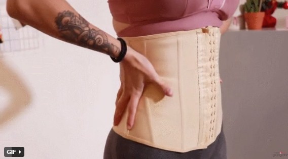 Đeo corset để giảm cân, giảm mỡ bụng sau sinh, một người bị bong tróc tử cung, nội tạng chảy xệ - Ảnh 6