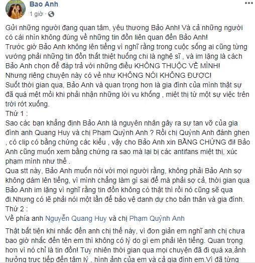 Bảo Anh công khai tin nhắn với Phạm Quỳnh Anh để dằn mặt những kẻ tung tin đồn cô cặp bồ Quang Huy - Ảnh 3