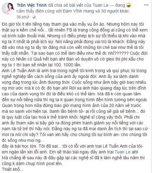 Việt Trinh bức xúc khi nhan sắc hiện tại của diễn viên Lê Tuấn Anh bị đem ra so sánh với quá khứ - Ảnh 4