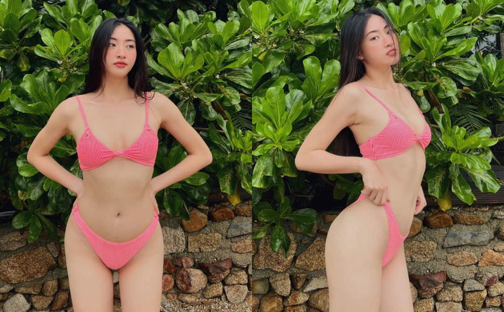 Hoa hậu Lương Thùy Linh diện bikini khoe thân hình nóng bỏng bên bờ biển - Ảnh 2