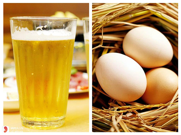 Trứng gà và bia là hỗn hợp dưỡng tóc hiệu quả