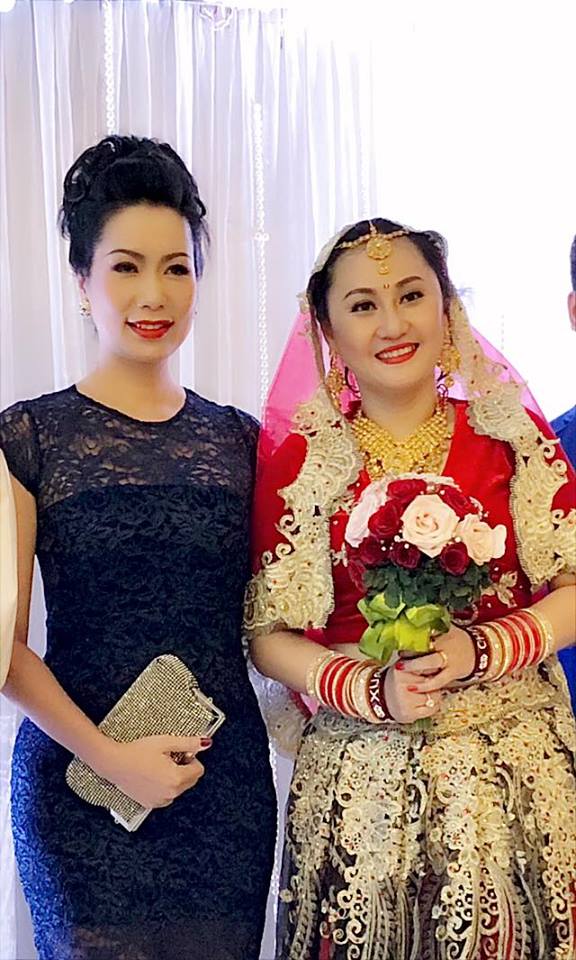 Á hậu Trịnh Kim Chi dự tiệc cưới của diễn viên Ngọc Xuân - Ảnh 1