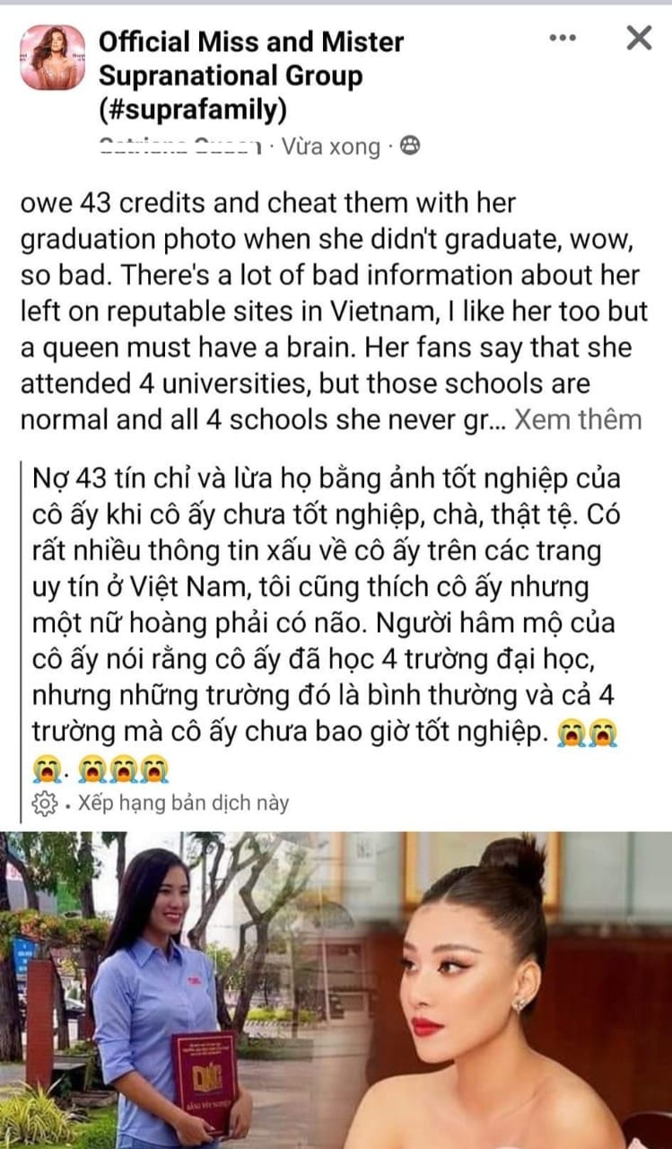 Á hậu Kim Duyên bị khui bảng điểm nợ 43 tín chỉ, bị buộc thôi học, netizen phản ứng 'cực gắt', fan quốc tế lên hẳn bài chỉ trích - Ảnh 5