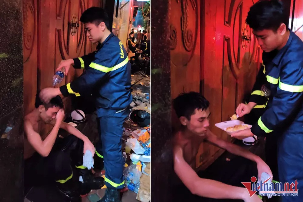 Nhân chứng kể lại vụ cháy quán karaoke khiến 3 chiến sĩ PCCC hy sinh: khói bốc nghi ngút rợp trời, lửa đỏ bao trùm, phun khắp lối - Ảnh 3