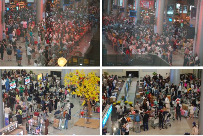 Hàng nghìn người đến sân bay Tân Sơn Nhất từ 2h sáng chờ đón Việt kiều về quê ăn Tết - Ảnh 1