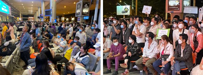 Hàng nghìn người đến sân bay Tân Sơn Nhất từ 2h sáng chờ đón Việt kiều về quê ăn Tết - Ảnh 2