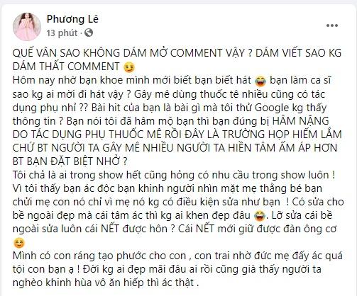Netizen 'phát mệt' xem Quế Vân - Hoa hậu Phương Lê lời qua tiếng lại, mạt sát lẫn nhau vì Hồ Văn Cường - Ảnh 3