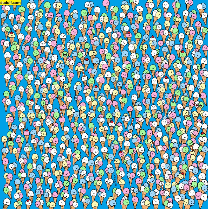 Thử thách tìm chiếc kẹo mút trong 9 giây: Nếu làm được bạn đã nằm trong số ít người có thể giải được câu đố hóc búa này - Ảnh 1