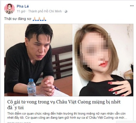 Phản ứng sốc của hàng loạt sao Việt trước vụ ca sĩ Châu Việt Cường giết người vì 'ngáo đá' - Ảnh 1