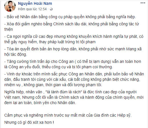 Chờ mòn mỏi, cuối cùng doanh nhân Nguyễn Hoài Nam cũng lên tiếng vụ hiệp sĩ đường phố: 'Tôi mong giải tán' - Ảnh 3