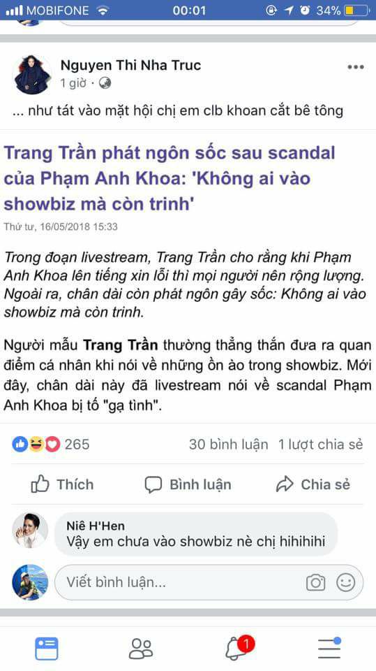 H'Hen Niê phản ứng sốc khi Trang Trần tuyên bố 'Không có cô gái nào vào showbiz mà còn trinh' - Ảnh 3