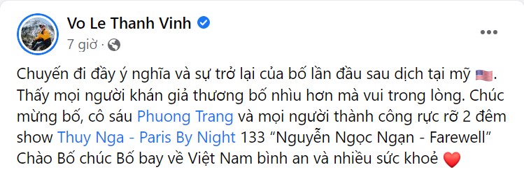 Con trai NSƯT Hoài Linh cập nhật hình ảnh của bố trong chuyến lưu diễn đầu tiên tại Mỹ, 'bóc trần' thái độ của khán giả với nam nghệ sĩ - Ảnh 1