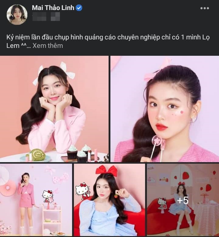 Con gái Quyền Linh lại gây sốt MXH với bộ ảnh ngọt ngào, kỷ niệm lần đầu chụp quảng cáo chuyên nghiệp - Ảnh 2