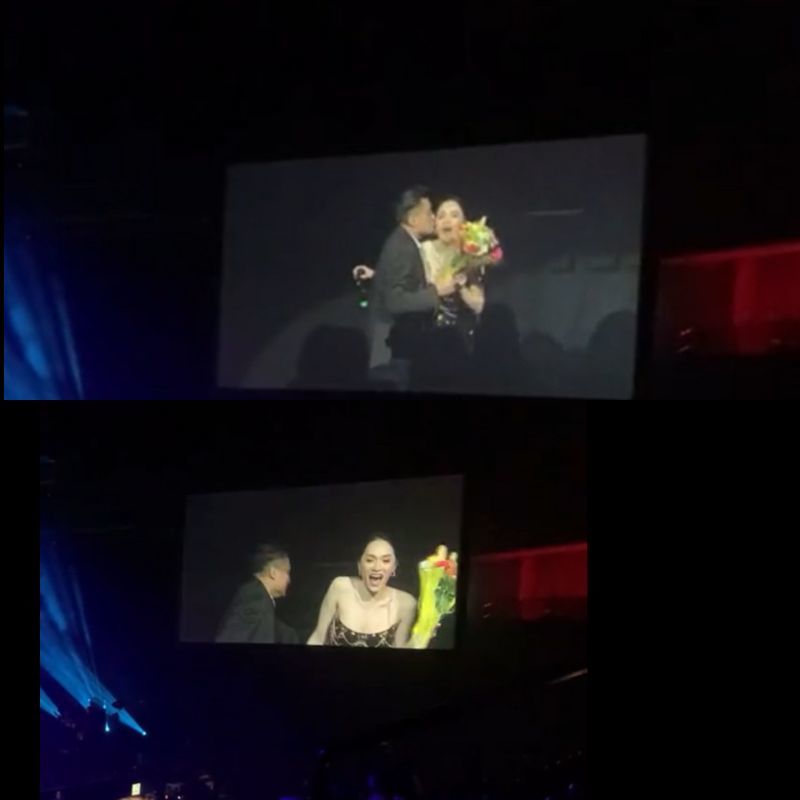 Hương Giang ngại chín mặt khi được fan nam hôn trên sân khấu, fan đồng loạt réo tên Matt Liu - Ảnh 1