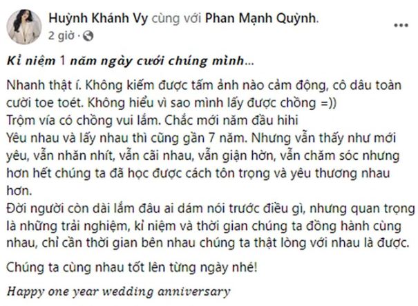 Vợ chồng Phan Mạnh Quỳnh đăng ảnh kỉ niệm một năm ngày cưới, netizen ‘ào ào’ xin vía, bà xã nhạc sĩ ‘bày tỏ’ mong muốn có thêm thành viên mới - Ảnh 3