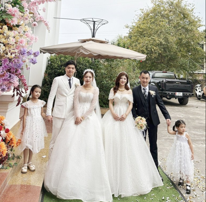 Đám cưới hai anh em ruột cưới cùng một ngày tại Nghệ An: Các cặp đôi đều đã có con - Ảnh 1