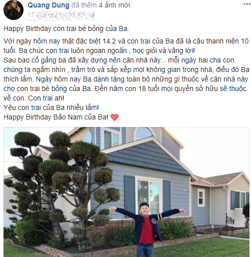Vừa tròn 10 tuổi, con trai Jennifer Phạm được nhận quà sinh nhật triệu đô từ bố Quang Dũng - Ảnh 1