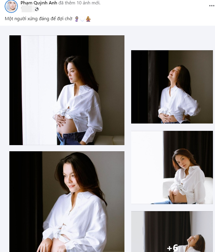 Mẹ bầu Phạm Quỳnh Anh xuất hiện với diện mạo hoàn toàn mới, netizen đồng loạt phát sốt: 'Phong cách chụp bầu kiểu mới luôn' - Ảnh 2