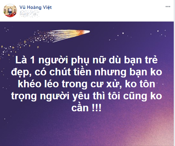 Vũ Hoàng Việt bức xúc đăng đàn, tiết lộ lý do chia tay bạn gái tỷ phú U60? - Ảnh 1