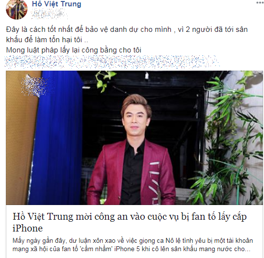 Bị fan tố ăn cắp iPhone 5, Hồ Việt Trung làm ngay hành động bất ngờ này - Ảnh 1