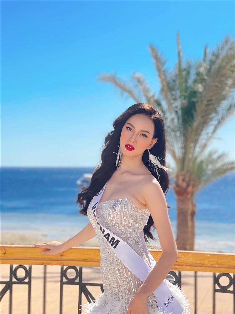 Đại diện Việt Nam thi Miss Intercontinental 2021 mặc bikini hàng chợ vì Hải quan Ai Cập quyết không trả váy - Ảnh 2