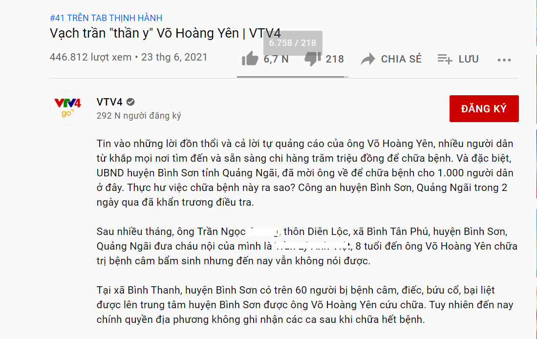 HOT: Truyền hình quốc gia vào cuộc vạch trần 'thần y' Võ Hoàng Yên, khán giả thi nhau 'cảm ơn' VTV, réo tên bà Phương Hằng - Ảnh 1