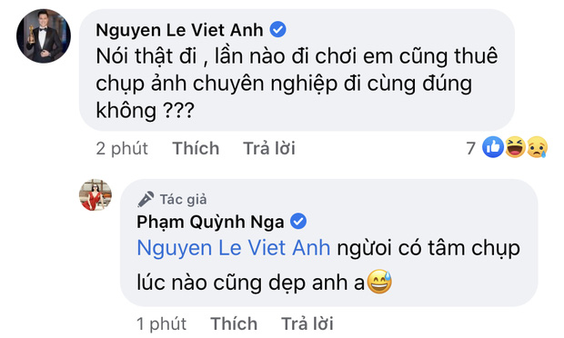 Quỳnh Nga diện váy đỏ khoe vòng 1 'căng tràn bờ đê', Việt Anh liền nhảy vào thả thính - Ảnh 2