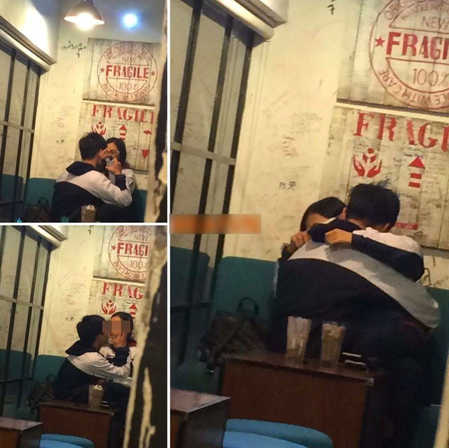 Hà Nội: Cặp đôi hôn nhau đắm đuối giữa quán cà phê khiến nhiều người đỏ mặt - Ảnh 2