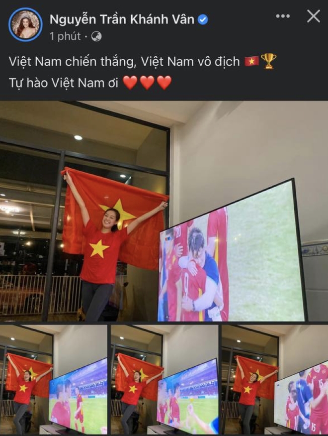 Trường Giang - Nhã Phương và dàn sao Vbiz vỡ oà trước chiến thắng của đội tuyển U23 Việt Nam tại SEA Games 31 - Ảnh 11