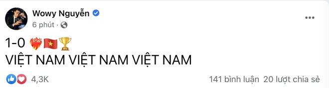 Trường Giang - Nhã Phương và dàn sao Vbiz vỡ oà trước chiến thắng của đội tuyển U23 Việt Nam tại SEA Games 31 - Ảnh 8