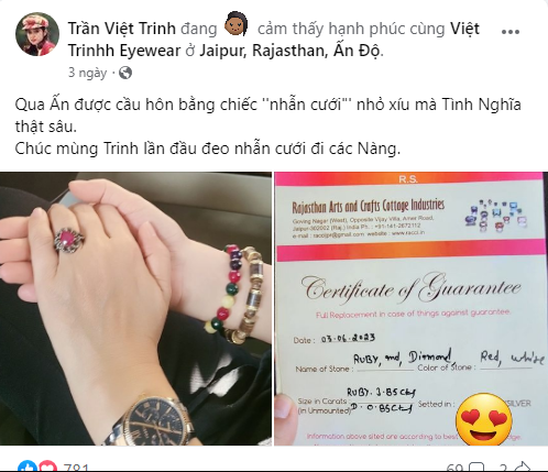 'Người đẹp Tây Đô' Việt Trinh bất ngờ khoe được cầu hôn và đeo nhẫn cưới ở tuổi U60, danh tính đàng trai khiến nhiều người không khỏi tò mò? - Ảnh 2