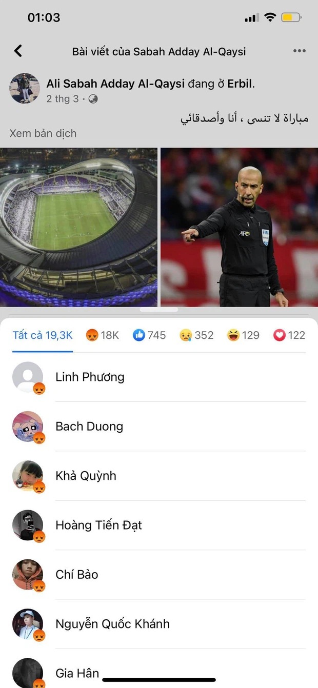 Đội tuyển Việt Nam thua quá nhanh trước UAE, Facebook trọng tài chính bị cộng đồng mạng thả phẫn nộ tăng theo từng giây! - Ảnh 6